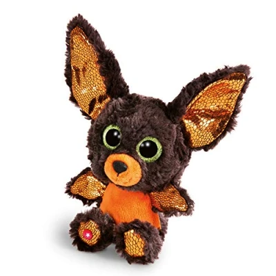 Abbildung von NICI Glubschis: Das Original Glubschis Halloween Fledermaus 15 cm I Kuscheltier mit großen Augen Flauschiges Plüschtier Glitzeraugen ab 0 Monaten braun / orange 46305