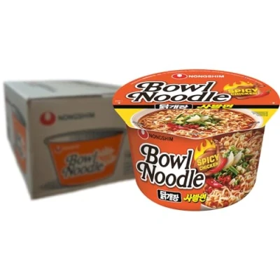 Abbildung von NONGSHIM Instant Bowl Nudeln Scharf Hühn Multipack (12 X 100 GR)