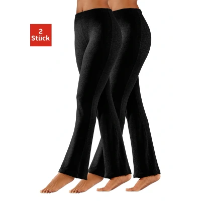 Abbildung von Lascana 2ER PACK Jogginghose, Damen, Größe: 48/50, Schwarz