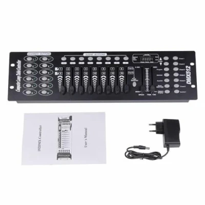 Abbildung von DMX 512 Controller Konsole, 192 Kanäle DJ Licht Konsole MINI Lichtpult für Party Disco Moving Head Bühnen Lampe Operator Ausrüstung (Schwarz)