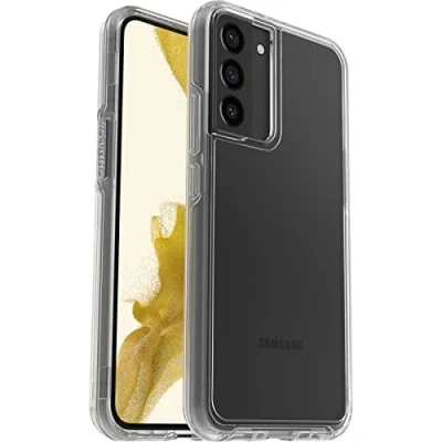Abbildung von OtterBox Symmetry Clear Hülle für Samsung Galaxy S22+, sturzsicher, schützende Hülle, 3x getestet nach Militärstandard, antimikrobiell, Transparent, Keine Einzelhandelsverpackung
