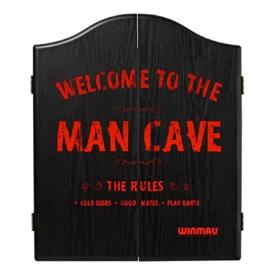 Abbildung von WINMAU Man Cave Printed Wooden Dartboard Cabinet
