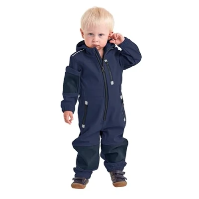 Abbildung von first instinct by killtec Jungen Fiow 35 Mns Onpc Softshell Overall mit Kapuze, dunkelblau, 110/116 EU