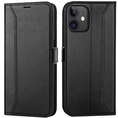 Abbildung von Verco Handyhülle für iPhone 11, Premium Klapphülle Handy Flip Case Apple 11 Hülle Book Tasche, Schwarz