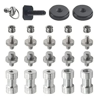 Abbildung von XINMEIWEN 21Pack Kamera Schraube Adapter 1/4 auf 3/8 Stativ Hot Shoe für Einbeinstativ Kugelkopf Blitzlicht