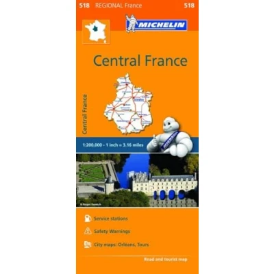 Abbildung von Centre Michelin Regional Map 518: (Michelin Maps, Band 518)