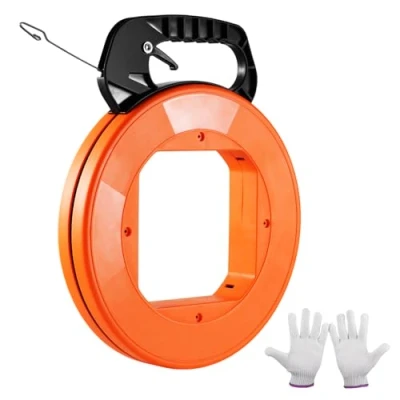 Abbildung von VEVOR Kabel Einziehhilfe Einziehband Einziehspirale Einziehdraht Tool 36mx3,1mm