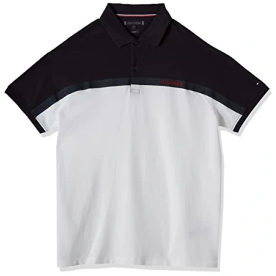 Abbildung von Tommy Hilfiger Herren Poloshirt Kurzarm Regular Fit, Blau (Desert Sky), L