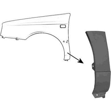 Abbildung von VAN WEZEL 5880155 Kotflügel vorne links, unten Reparaturblech VOLKSWAGEN: GOLF 3 Variant, Vento, kfzteile, kfzteile24, bandel online, bandel,