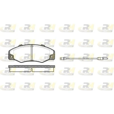 Abbildung von ROADHOUSE 2220.02 Bremsbelagsatz Vorderachse inkl. Verschleißwarnkontakt mit Klebefolie Zubehör RENAULT: 21 Limousine