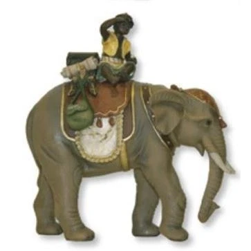 Abbildung von Unbekannt Krippenfiguren Elefant mit Mohr geeignet für 8cm Figuren