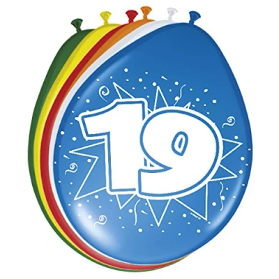 Abbildung von Luftballons 19 Jahre 8 Stücke