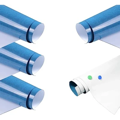 Abbildung von TUKA i AKUT 5er Haftgrund für Magnete, Beschreibbar Selbstklebend Whiteboard Folie, Nass Abwischbar, Premium Kleber, Ferrofolie Eisenfolie, 90 x 60cm, Weiß, TKD9020 white 90cm 5X