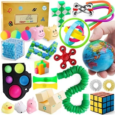 Abbildung von Coradoma Lernspielzeug Fidget Toys Set Anti Stress Spielzeug Pop It Squishy Mochi Sensorik (27 St)
