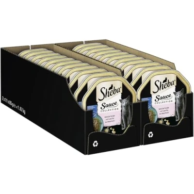 Abbildung von SHEBA Schale Nassfutter für Katzen Sauce Collection Lover mit Lachs MSC zertifiziert 2 x 11 85g