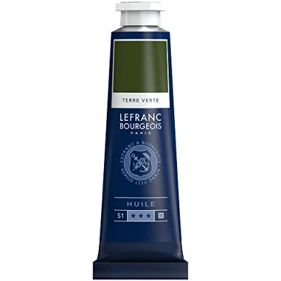 Abbildung von Lefranc Bourgeois 810027 feine Ölfarbe, lichtecht mit hervorragender Deckkraft &amp; hoher Farbintensität, gleichmässiger Konsistenz und optimaler Mischbarkeit, 40ml Tube Grüne Erde