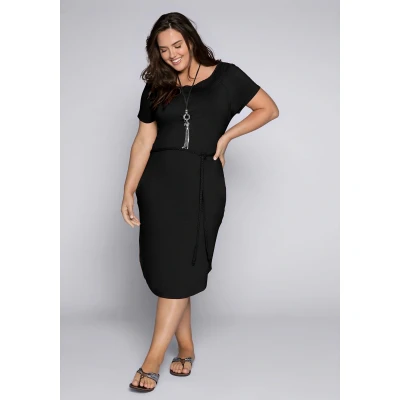 Abbildung von Sheego Freizeitkleid, Damen, Größe: 48, Black