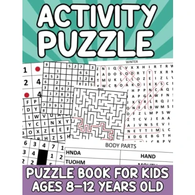 Abbildung von Activity Puzzle book for Kids Ages 8 12 Years Old: Challenging and Fun Activities Clever Includes Sudoku, Mazes, Word Search, Scramble, More! (Activity kids)