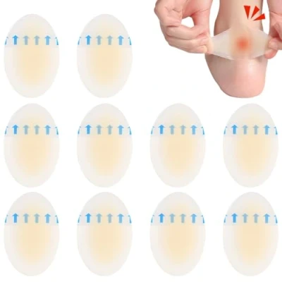 Abbildung von iLamvie 10 Stück Blasenpflaster,3.7 * 5.5cm,Hydrokolloid Pflaster,Wasserdicht Gel Pflaster, Ferse Blasenpflaster,fersenschutz, Linderung von Reibungsschmerzen Zehen,Vorfuß,Ferse