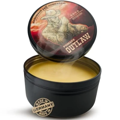 Abbildung von OUTLAW Pomade Herren [wasserfest] ölbasierte Haarpomade Natürliche Wachs Formulierung für extrastarken Halt Haar Wax, Frisiercremes &amp; Haarwachs Männer Bartpomade Hair Clay Bart Styling