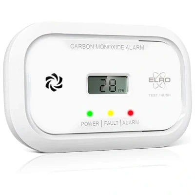 Abbildung von ELRO FC5003 Kohlenmonoxidmelder mit 10 Jahres Sensor LCD Display &amp; 3 Jahre Batterie Zuverlässiger Schutz CO Alarm Entspricht der europäischen Norm EN50291