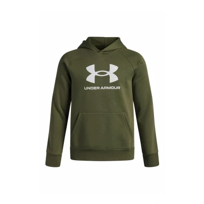 Abbildung von Under Armour UA Rival Fleece BL Hoodie Marine Od Green/White YSM, Green/White, 128 140