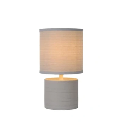 Abbildung von Lucide GREASBY Tischlampe Ø 14 cm 1xE14 Grau