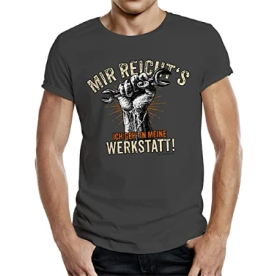 Abbildung von RAHMENLOS® T Shirt für Schrauber und Handwerker: Mir reichts, ich geh in meine Werkstatt