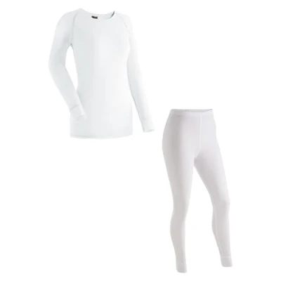 Abbildung von Maier Sports Lena, Damen Wäsche Set, Hochwertiges Set für kalte Wintertage beim Skifahren oder eisige Wandertouren, dryprotec Technologie, Atmungsaktiv, Weiß, L