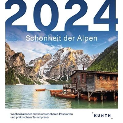 Abbildung von Schönheit der Alpen KUNTH Postkartenkalender 2024: Hochwertiger Tischkalender mit 53 traumhaften Postkarten (auch zum Aufhängen) (KUNTH 52 Wochen)