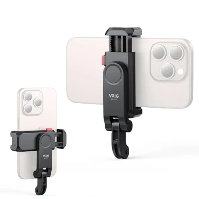 Abbildung von VRIG Telefonhalter/Hot Shoe Mount Adapter Kit Kompatibel mit Action Kamera GoPro Hero 11 10 9 8 7 6 5, DJI OSMO Action/Action 2, iPhone13 Pro Max, Samsung, Anbringen an DSLR oder Ringlicht
