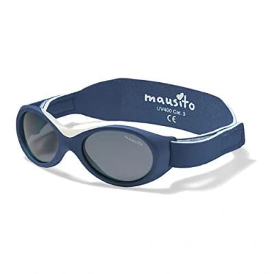 Abbildung von Mausito Baby Sonnenbrille 0 18 Monate Jungen I VERGLEICHSSIEGER 100% UV Schutz BIEGSAM &amp; verstellbares Band Schadstofffrei Europäisches Design für Kinder gemacht