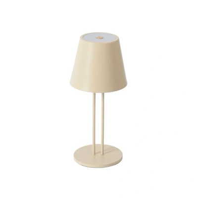 Abbildung von Lindby Janea Twin Portable Tischleuchte Dim. IP54 Beige