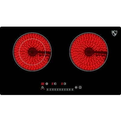 Abbildung von K&amp;H 2 Zonen 60cm Doppel Glaskeramikkochfeld Elektrokochfeld Autark Eingebaut HC N 3402