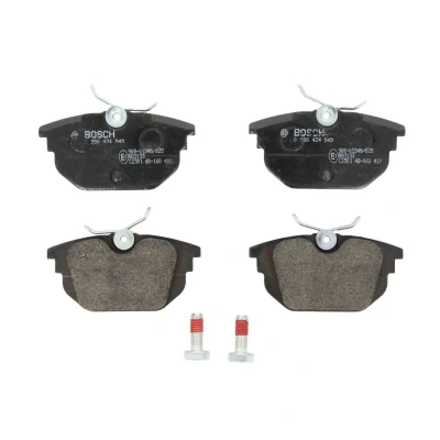 Abbildung von BOSCH 0 986 424 545 Bremsbelagsatz Low Metallic mit Schrauben Zubehör FIAT: Barchetta, Coupe, Punto I Schrägheck, ALFA ROMEO: Spider, 145, GTV