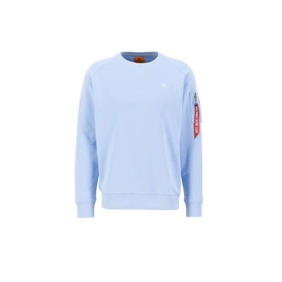 Abbildung von Alpha Industries X FIT Sweatshirt, Herren, Größe: Small, Light blue