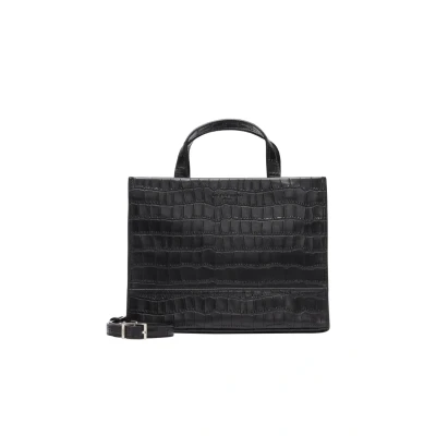 Abbildung von Liebeskind Berlin Kroko LOU Satchel Handtasche, Damen, Größe: One Size, Schwarz