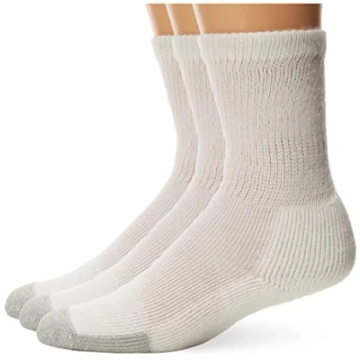 Abbildung von thorlos Unisex Erwachsene Tennis Thick Padded Crew 3 Pair Packs Socks Tennissocken, Weiß (3 Paar), Medium