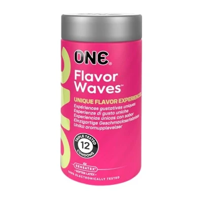 Abbildung von ONE Flavor Waves Vegane Kondome 53mm, Aromatisierte (12 Kondome) 12 St