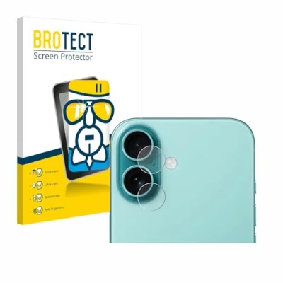 Abbildung von BROTECT Schutzglas für Apple iPhone 16 (NUR Kameraschutz) Schutzfolie Panzer Folie Glas [Extrem Kratzfest 9H, Anti Fingerprint, Ultra Transparent]