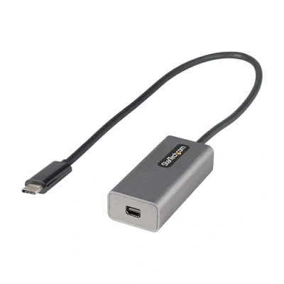 Abbildung von StarTech.com USB C auf Mini DisplayPort Adapter, 4K 60Hz Typ DP Monitor Video Konverter Dongle, Thunderbolt 3 Kompatibel, 30cm Festes Kabel, Verbesserte Version von CDP2MDP (CDP2MDPEC)