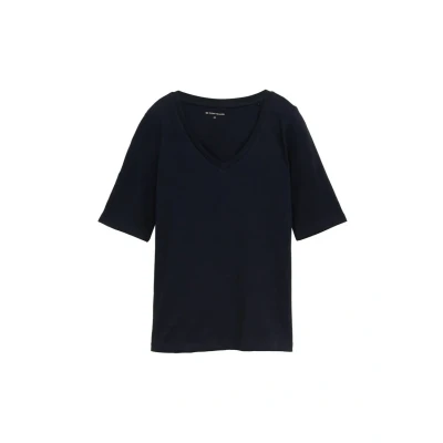 Abbildung von TOM Tailor MIT Vausschnitt Tshirt basic, Damen, Größe: XS, Lunar eclipse