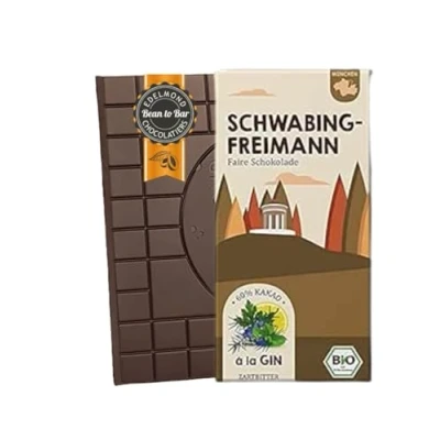 Abbildung von SCHWABING FREIMANN Südfrucht &amp; Minze Schokolade / Bio + Fair Trade Stadt München 1 Tafel á la Gin von Edelmond