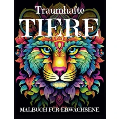 Abbildung von Traumhafte Tiere im Mandala Stil: Malbuch für Erwachsene mit 48 Tieren und jeweils einer Affirmation zu jedem Motiv zur Entspannung Stressabbau