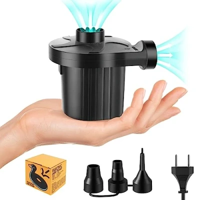 Abbildung von Elektrische Luftpumpe, Luftpumpe für luftmatratze, 2 in 1 Luftmatratze Pumpe mit 3 Luftdüsen Aufblasbare Matratze, Sofas, Pools, Spielzeug und Schwimmring