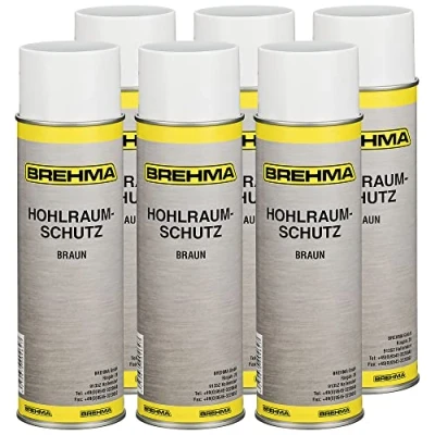 Abbildung von BREHMA 6X Hohlraumschutz Hohlraumversiegelung Spray 500ml Wachs mit Griff
