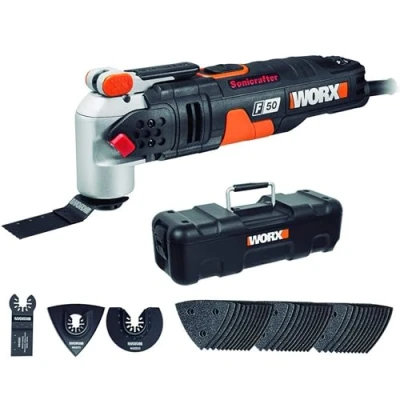 Abbildung von WORX WX681, Schneiden, Schleifen, Sägen, Kratzen, Aluminium, Schwarz, Orange, AC, 450 W