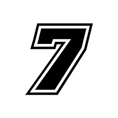 Abbildung von 4R Quattroerre.it 13377 Nummer Racing 7 Moto GP, Schwarz, 10 x 9,5 cm