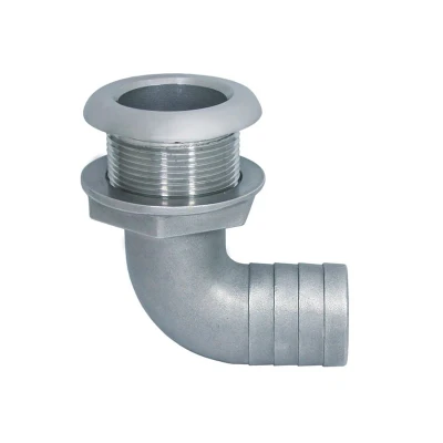 Abbildung von Borddurchlass mit Schlauchanschluss 90 für Schlauch 19 mm (3/4&quot;) Edelstahl 316 (A4)