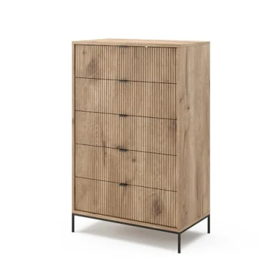 Abbildung von Vicco Kommode Eliza, Viking Oak, 76 x 120 cm mit 5 Schubladen